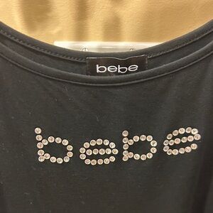 Bebe Black dress with Sparkling Logo